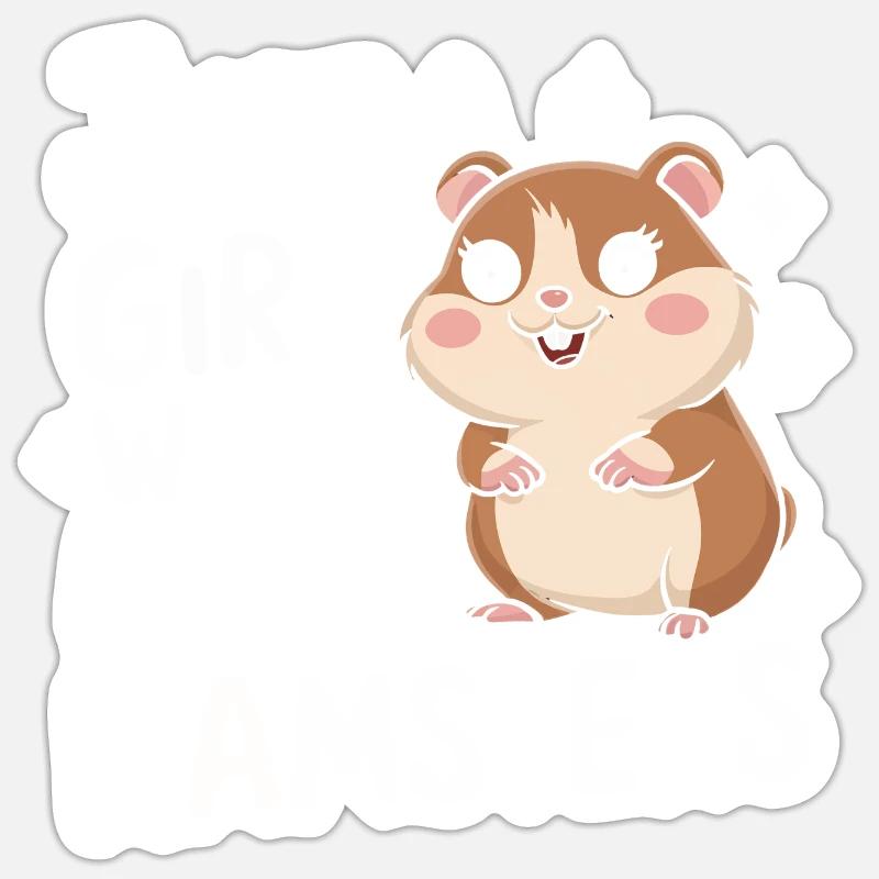 Hamster - Sticker size S (10 x 10 cm) - white matte