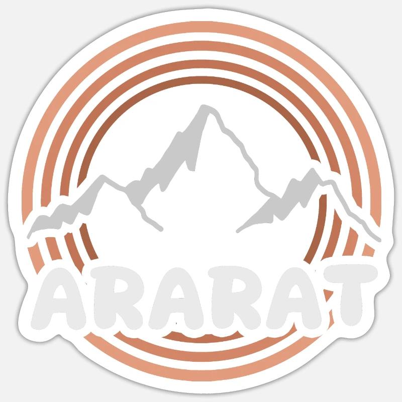 Ararat as a mountain - Sticker size S (10 x 10 cm) - white matte