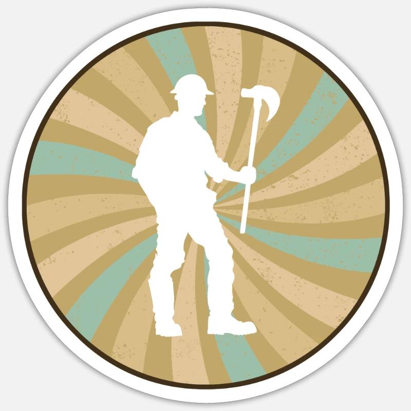 Mining Pickaxe Miner Sticker size S (10 x 10 cm)