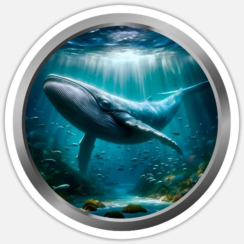 Humpback Whale - 2 Sticker size S (10 x 10 cm)