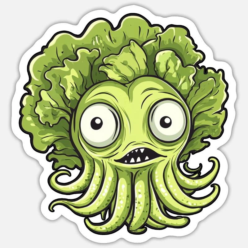 Octopus cabbage Sticker size S (10 x 10 cm)