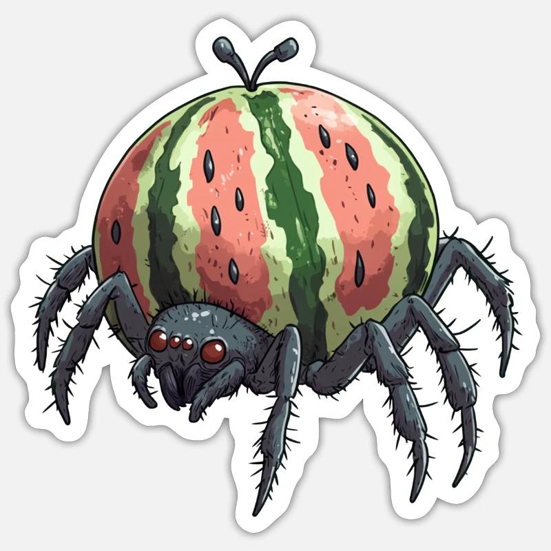 Melon Spider - Sticker size S (10 x 10 cm) - white matte