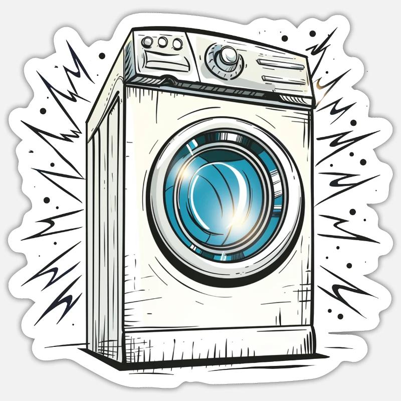 Machine à laver Sticker taille S (10 x 10 cm)