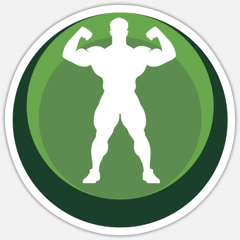 Wrestler Kampfkunst - Sticker Größe S (10 x 10 cm) - Mattweiß