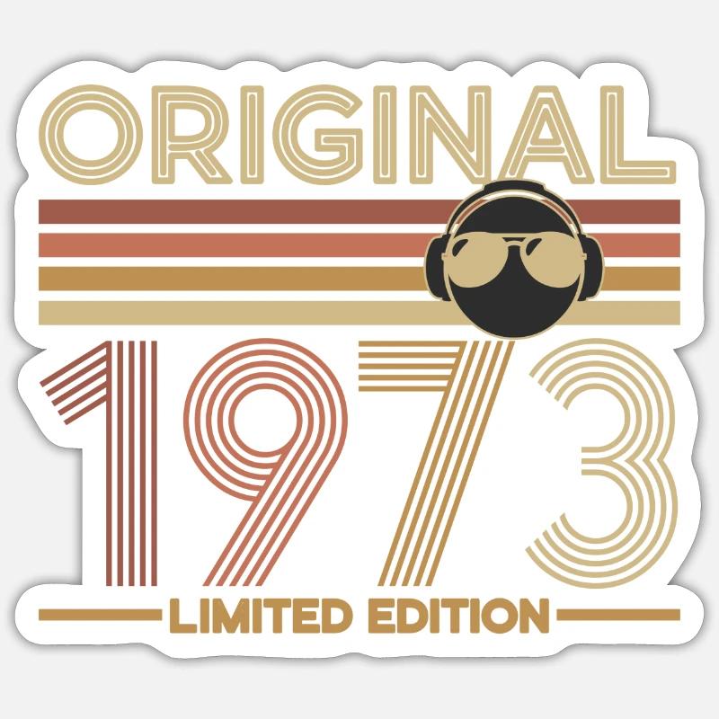1973 - Sticker taille S (10 x 10 cm) - blanc mat