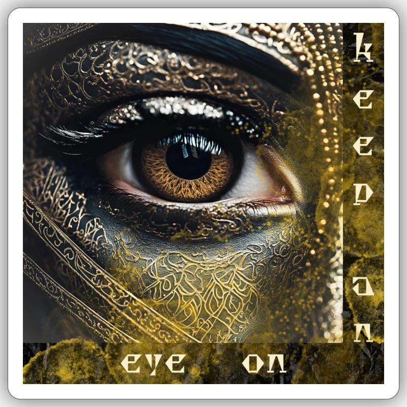 keep an eye on Sticker size S (10 x 10 cm)