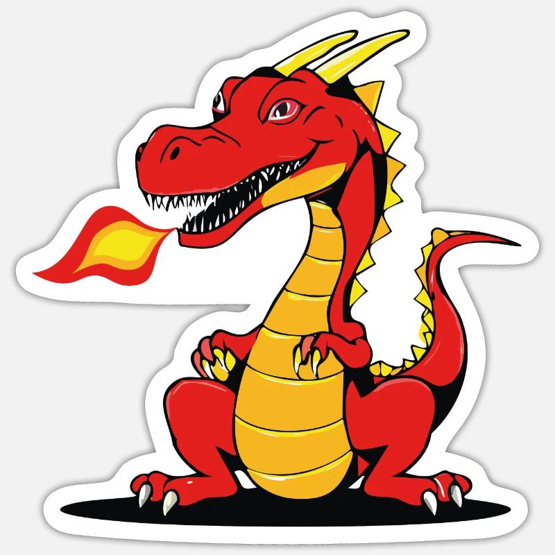 Drachenstark durch den Alltag - Sticker Größe S (10 x 10 cm) - Mattweiß
