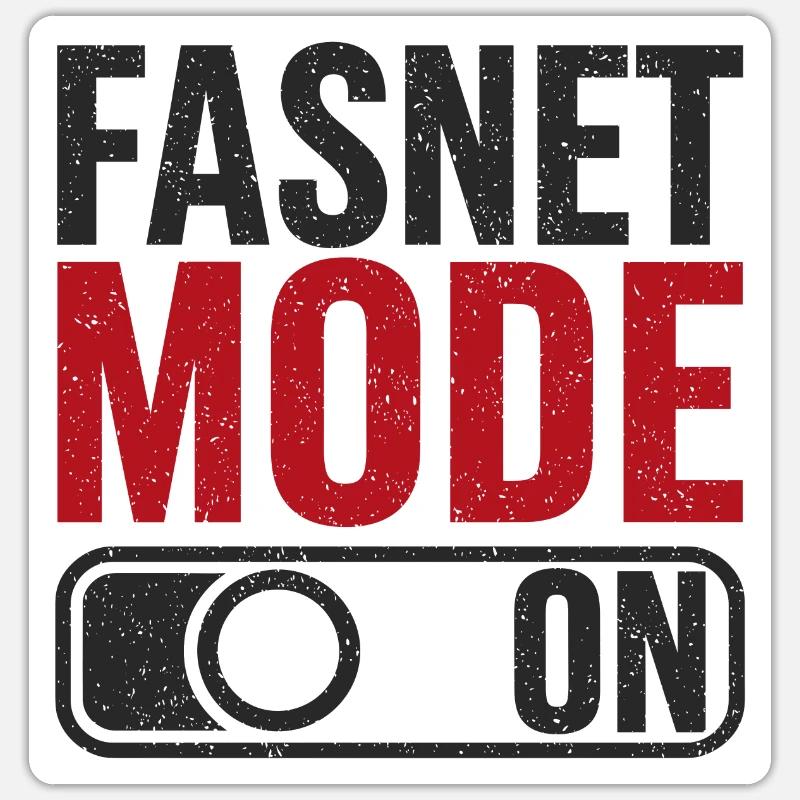 Fasnet Mode On - Sticker size S (10 x 10 cm) - white matte