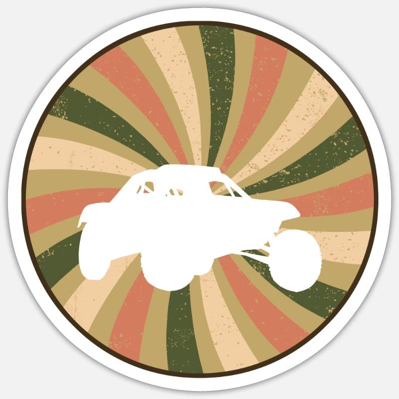Autocross Auto - Sticker taille S (10 x 10 cm) - blanc mat