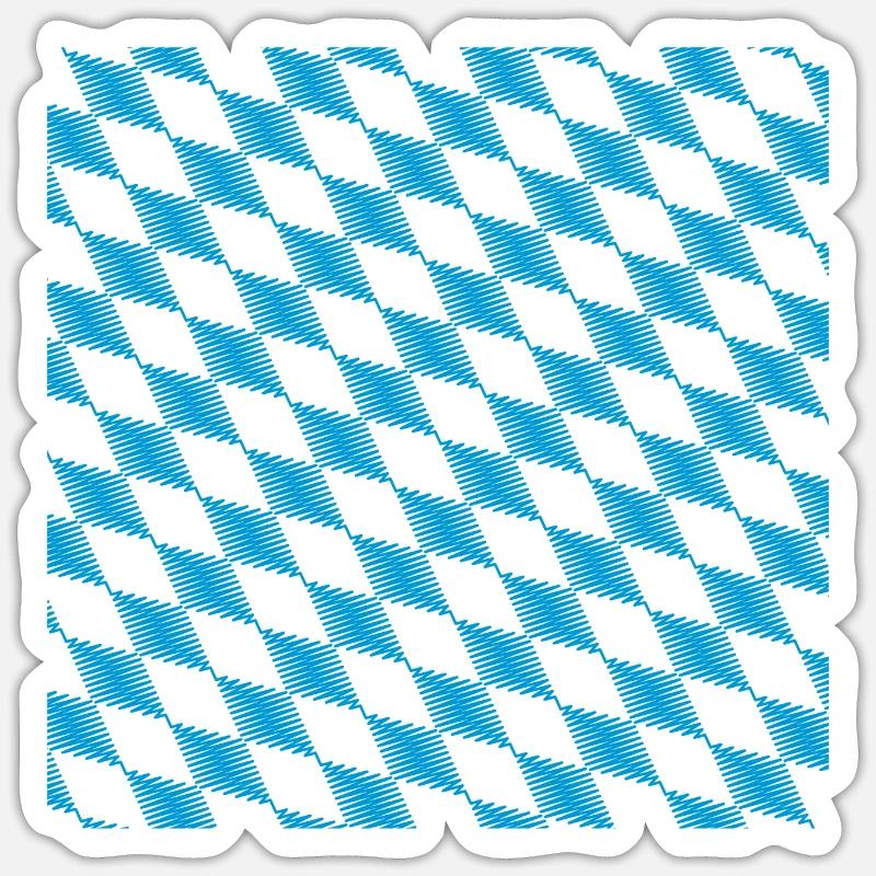 Bavarian Diamond Pattern (Scribble / Bavaria) Sticker size S (10 x 10 cm)