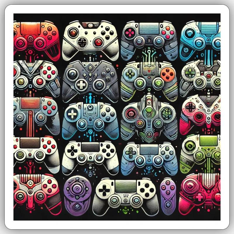 Controller-Sammlung Sticker Größe S (10 x 10 cm)