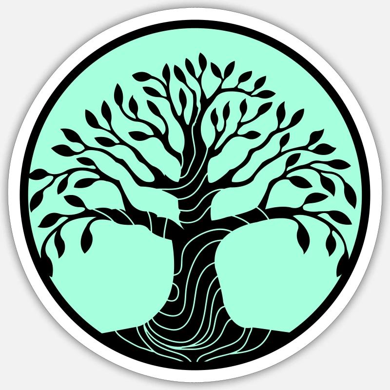 Arbre de vie - Sticker taille S (10 x 10 cm) - blanc mat