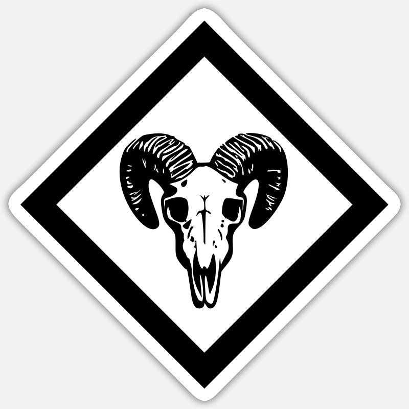 Gotland - Sticker taille S (10 x 10 cm) - blanc mat