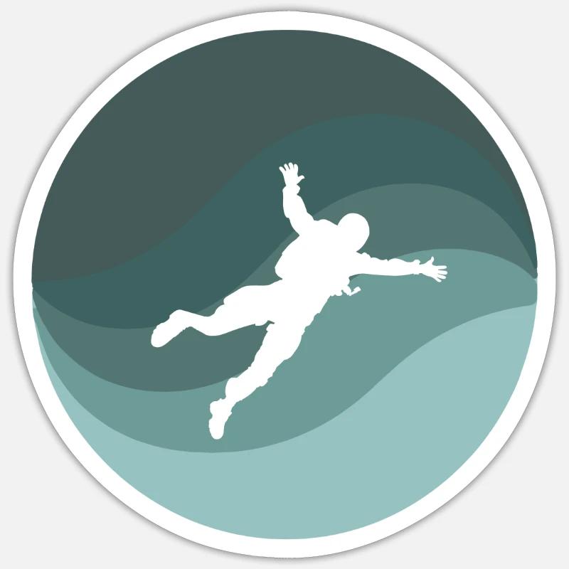 Skydive Skydiving Luft Sticker Größe S (10 x 10 cm)