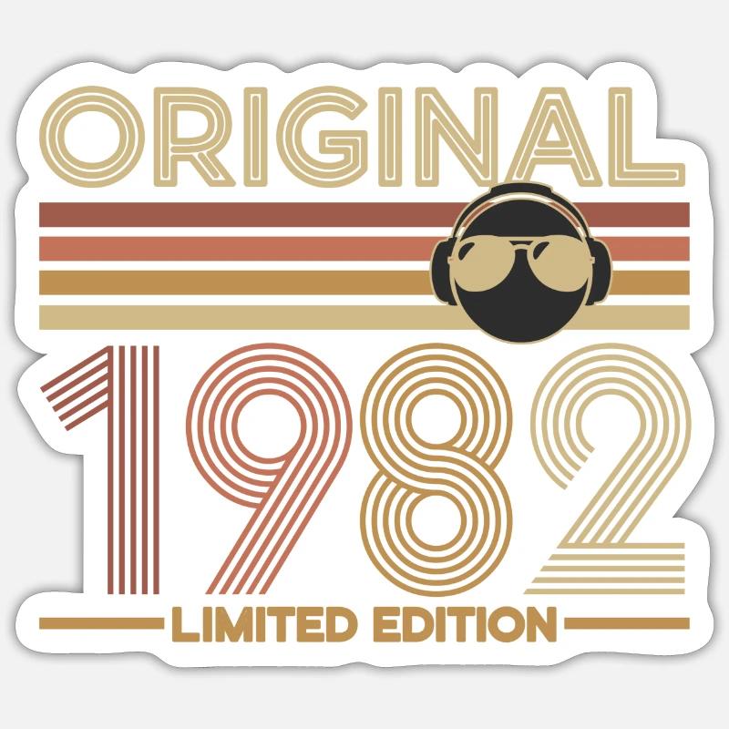 1982 - Sticker Größe S (10 x 10 cm) - Mattweiß