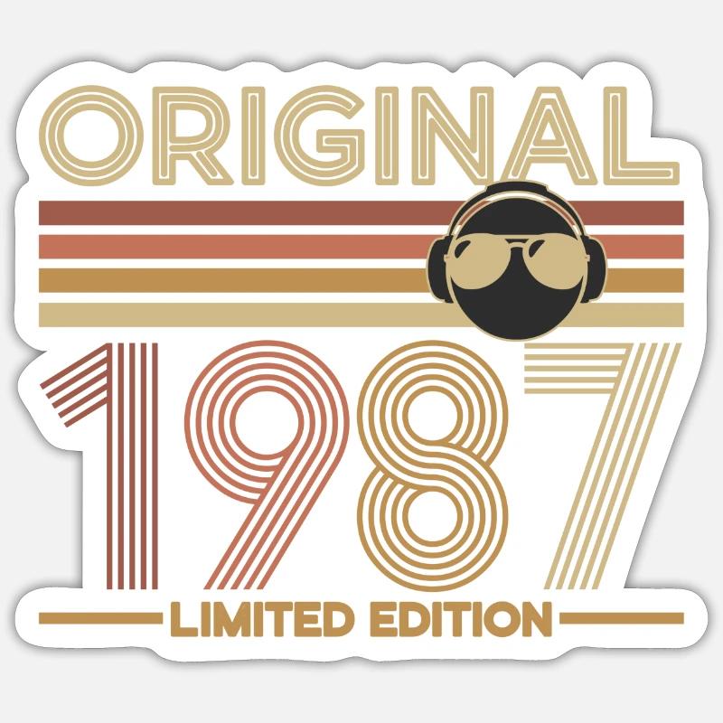 1987 - Sticker taille S (10 x 10 cm) - blanc mat