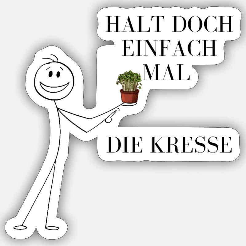 Tenez simplement le cresson Sticker taille S (10 x 10 cm)