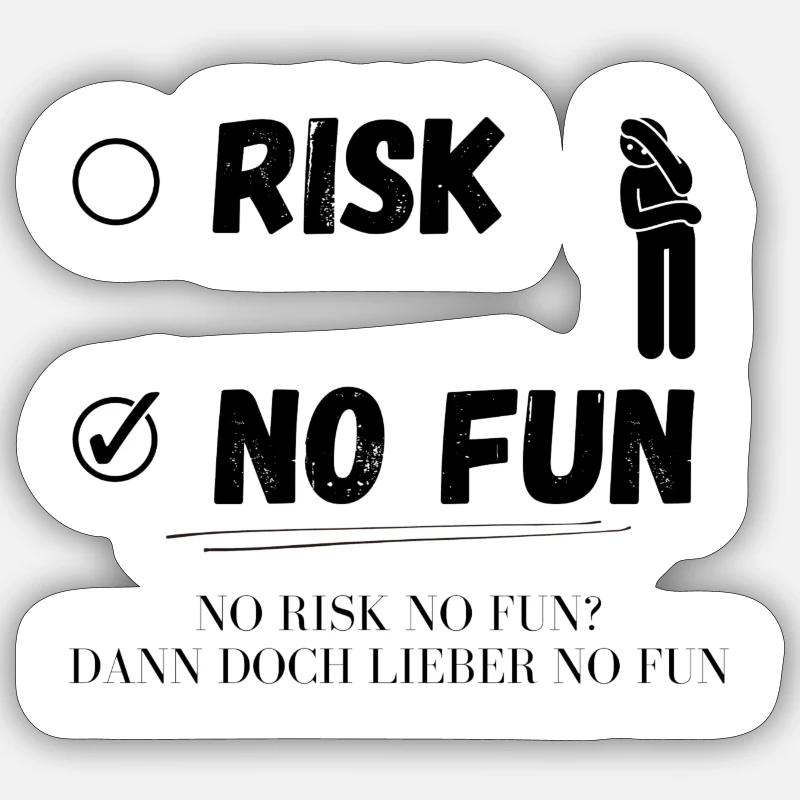 Pas de risque - pas de plaisir Sticker taille S (10 x 10 cm)