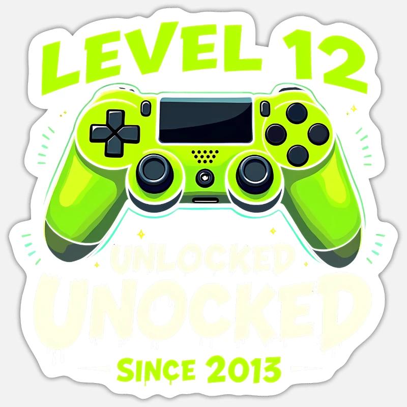 12th Birthday - Game-Freif - Sticker size S (10 x 10 cm) - white matte