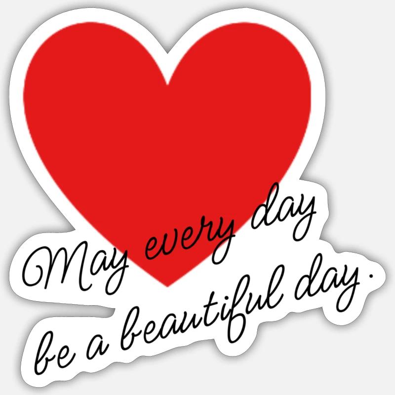 Hjerte form Sticker størrelse S (10 x 10 cm)