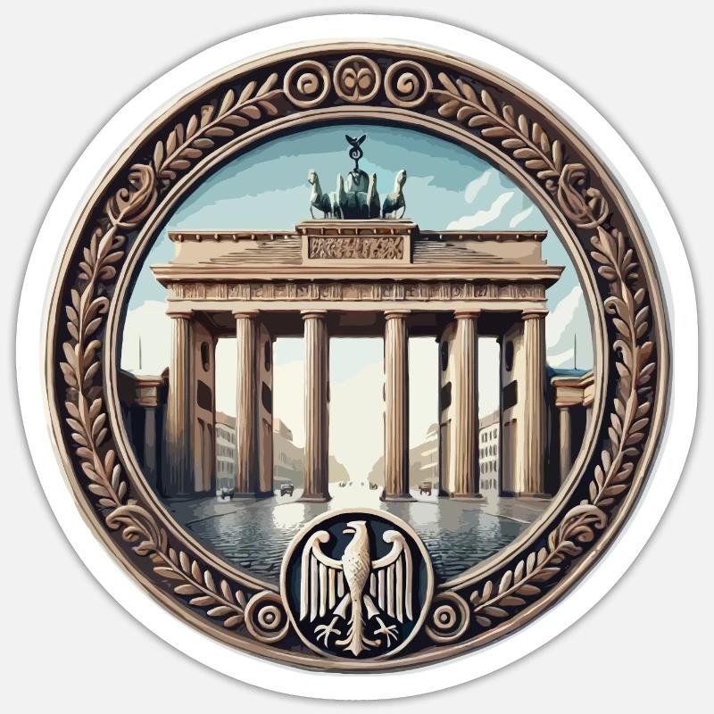 Brandenburg Gate - Sticker size S (10 x 10 cm) - white matte