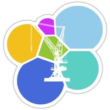 Kranfahrer Hausbau - Sticker Größe S (10 x 10 cm) - Mattweiß - Vorne