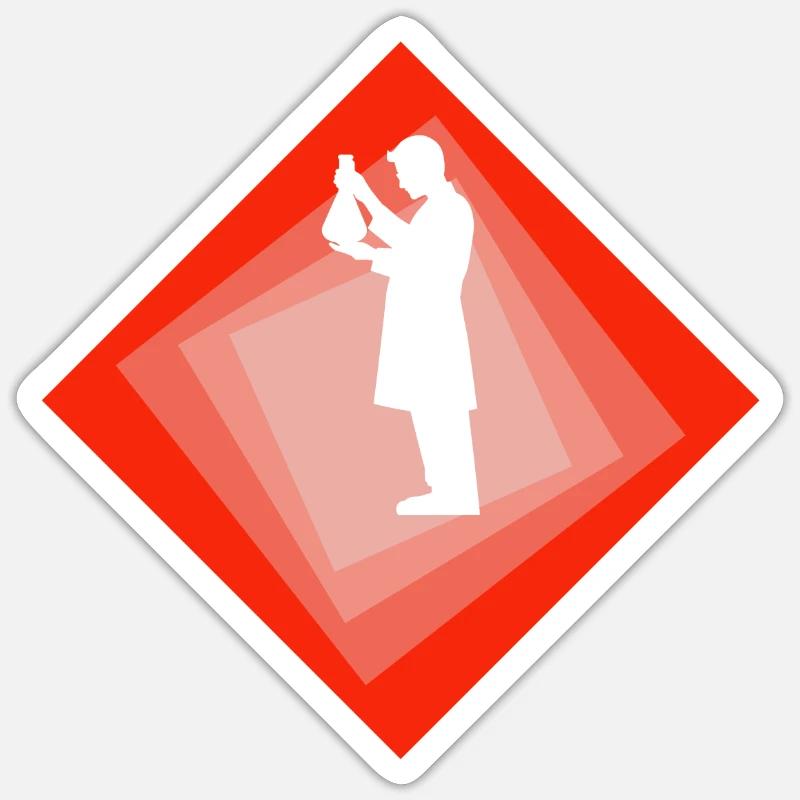 Chimie Molécule chimique Sticker taille S (10 x 10 cm)