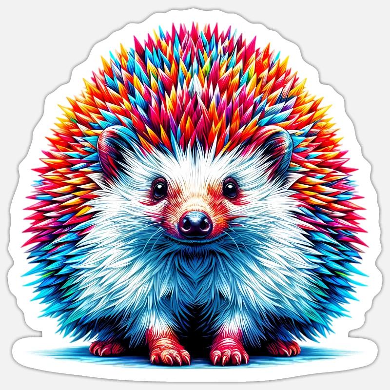 Hedgehog - Sticker size S (10 x 10 cm) - white matte