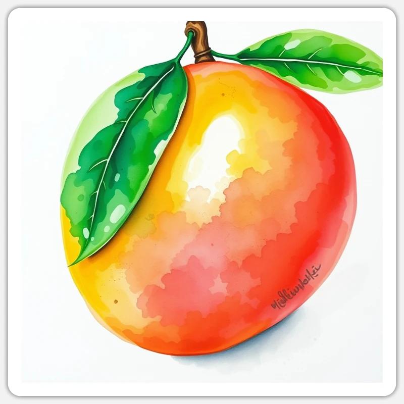 Mangue - Sticker taille S (10 x 10 cm) - blanc mat