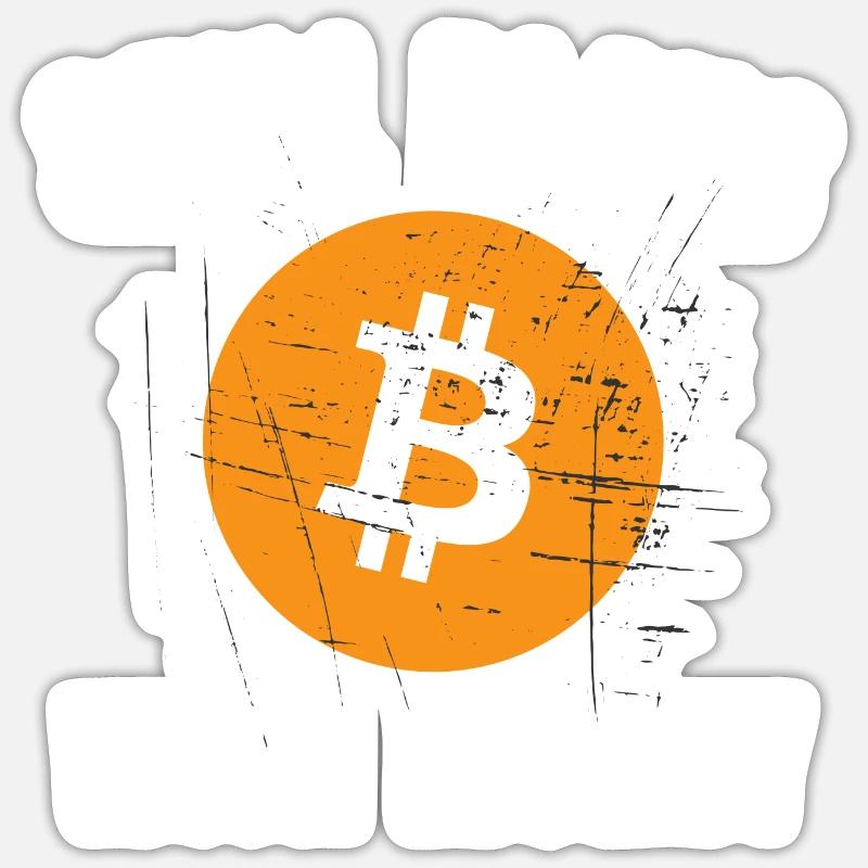Spielt immer noch mit Geld Bitcoin - Sticker Größe S (10 x 10 cm) - Mattweiß
