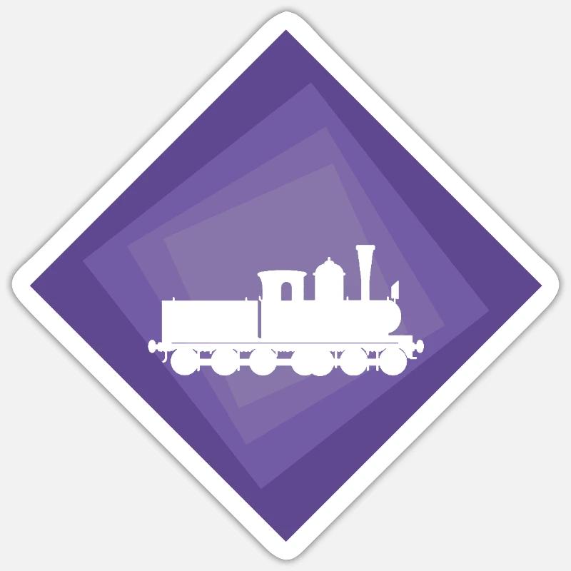 Maquette de chemin de fer - Sticker taille S (10 x 10 cm) - blanc mat
