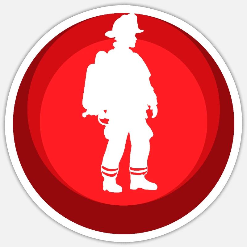Fire Brigade Firefighter Sticker size S (10 x 10 cm)