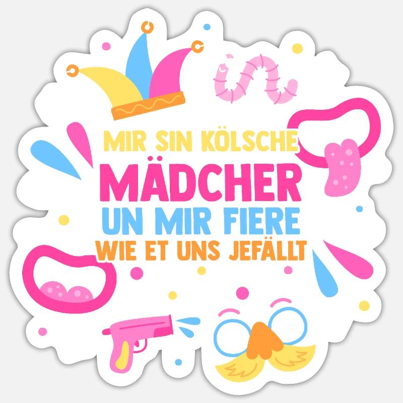 Costume de carnaval Carnaval - Sticker taille S (10 x 10 cm) - blanc mat