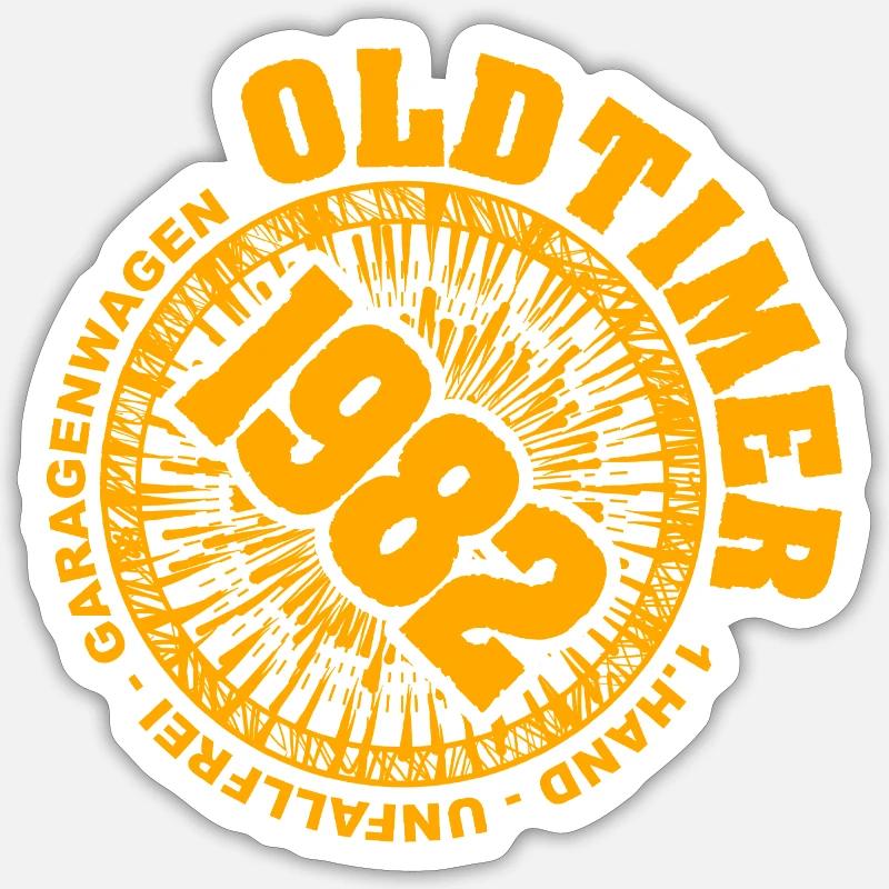 Frère 1982 - Sticker taille S (10 x 10 cm) - blanc mat