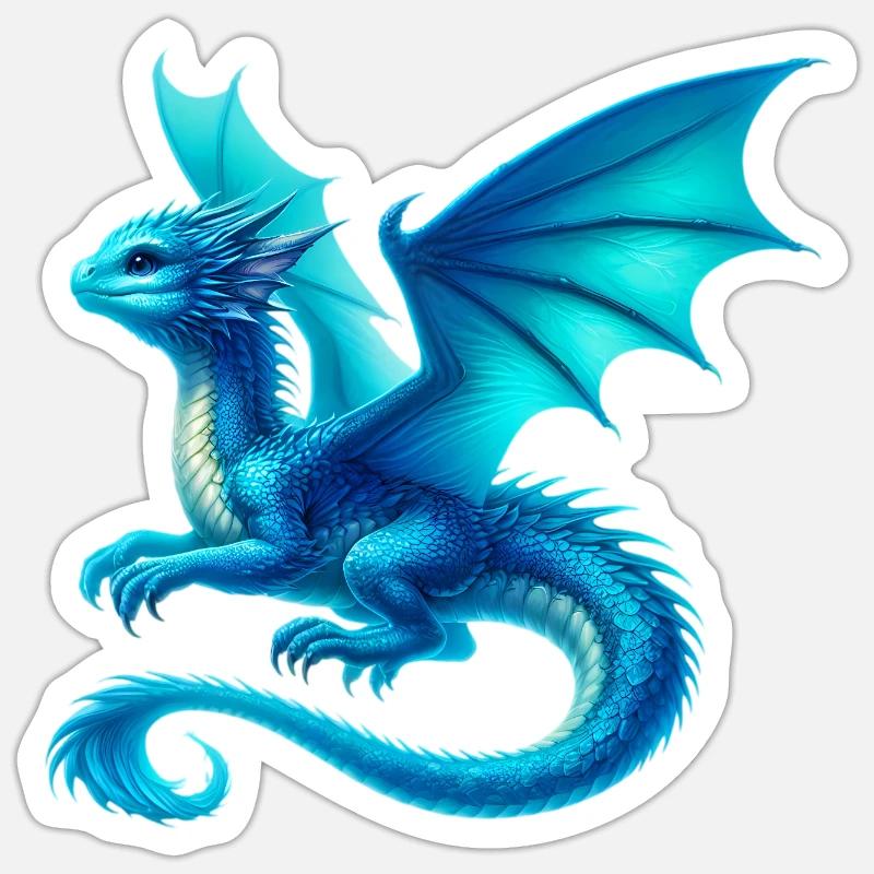 Dragon - Sticker size S (10 x 10 cm) - white matte