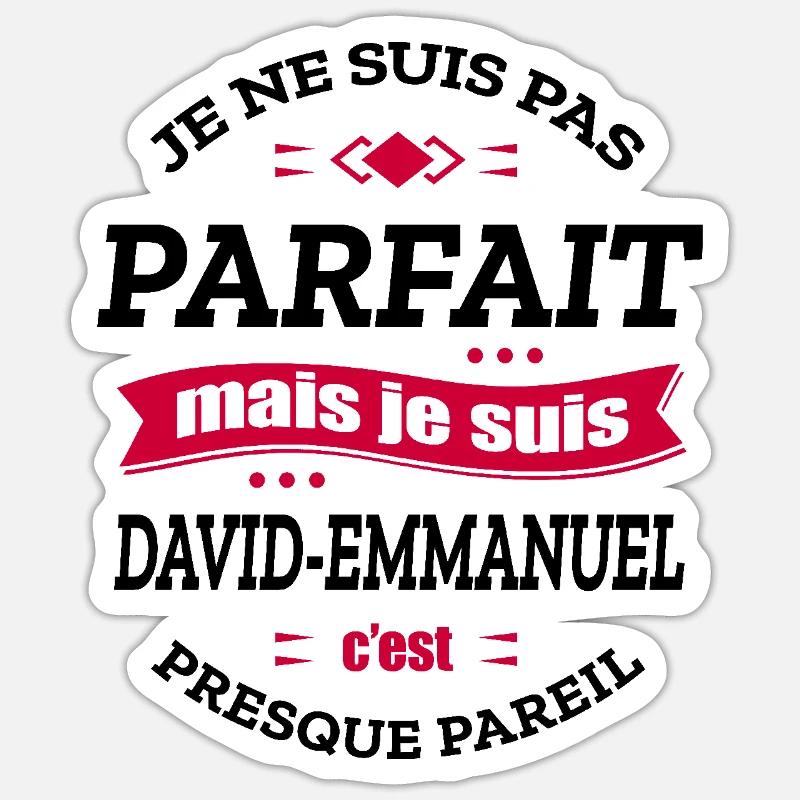 DAVID-EMMANUEL PARFAIT - PRENOM DAVID-EMMANUEL Sticker taille S (10 x 10 cm)