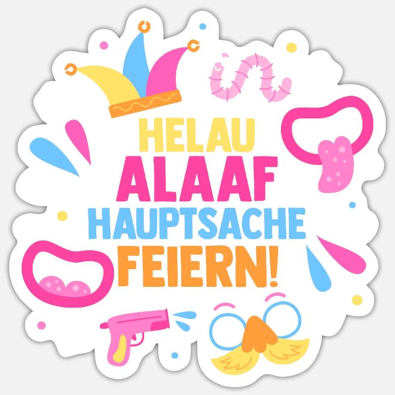Costume de carnaval Carnaval - Sticker taille S (10 x 10 cm) - blanc mat