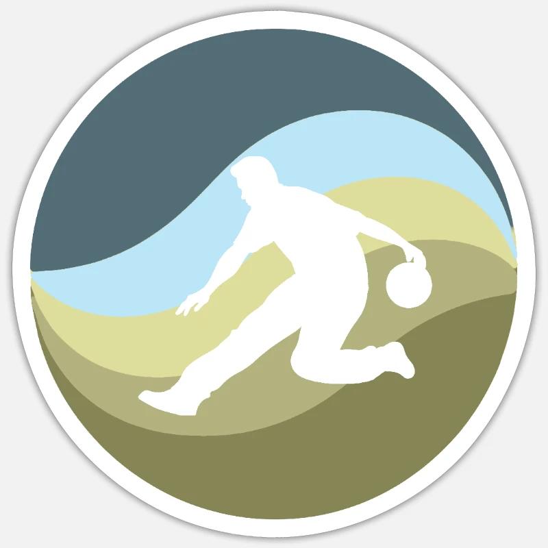Boule de bowling Sticker taille S (10 x 10 cm)