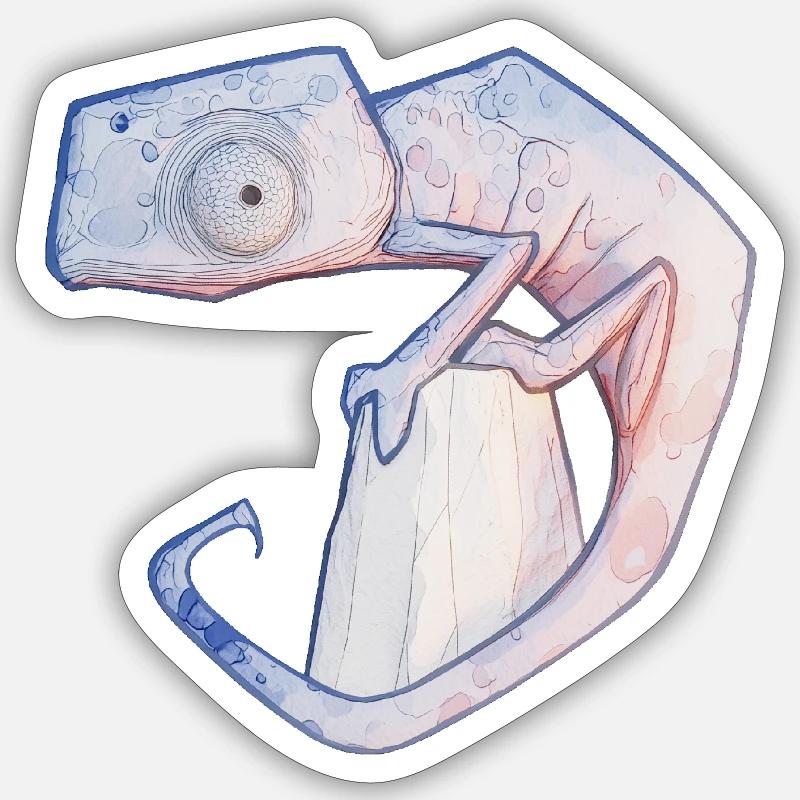 Chameleon - Sticker size S (10 x 10 cm) - white matte