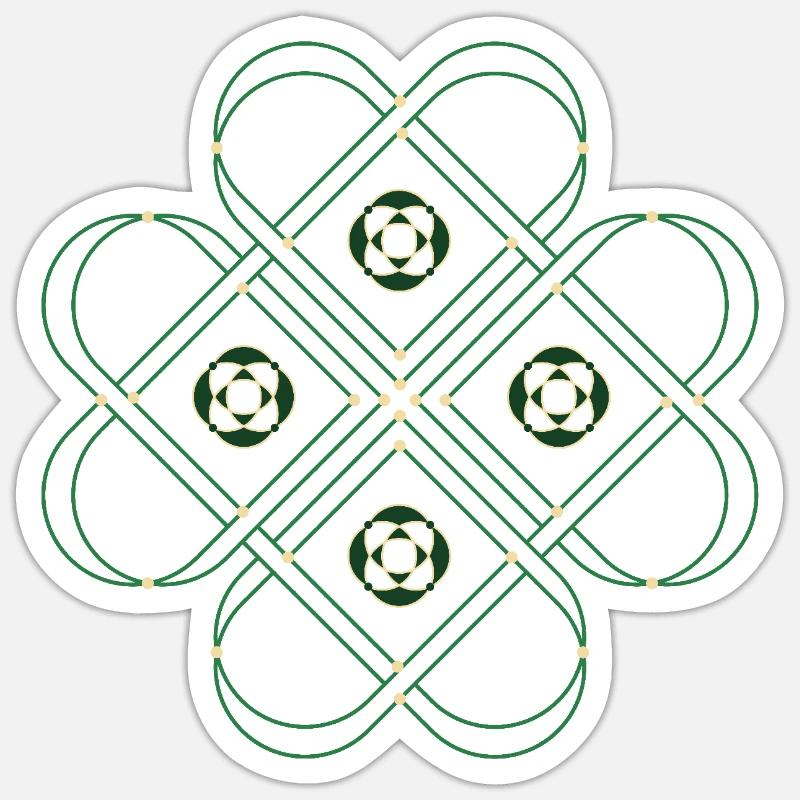 Cloverleaf - Sticker size S (10 x 10 cm) - white matte