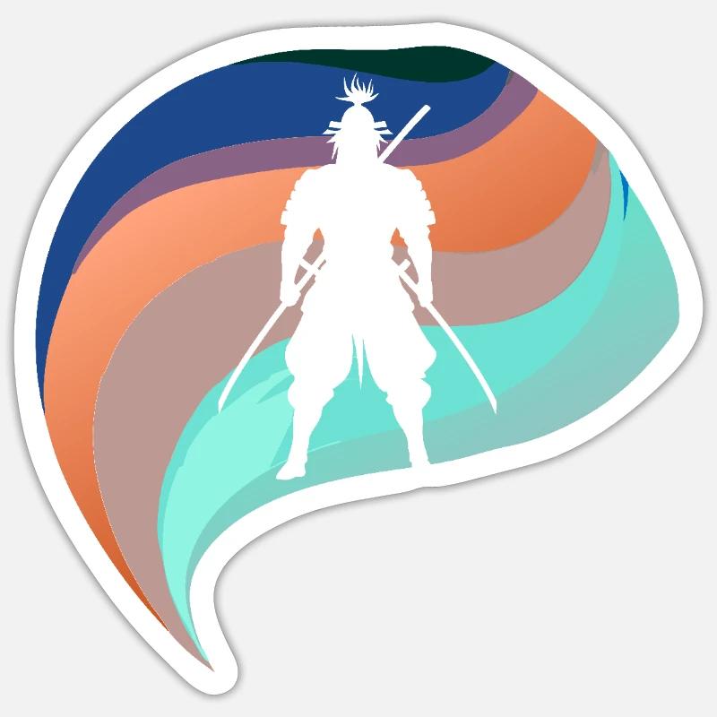 Ninja Karate Judo - Sticker Größe S (10 x 10 cm) - Mattweiß
