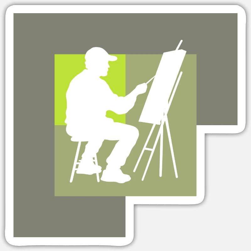 Brush Painter Sticker size S (10 x 10 cm)