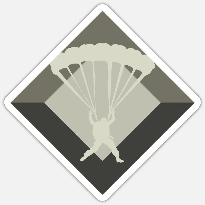 Skydiving Luft Sticker Größe S (10 x 10 cm)