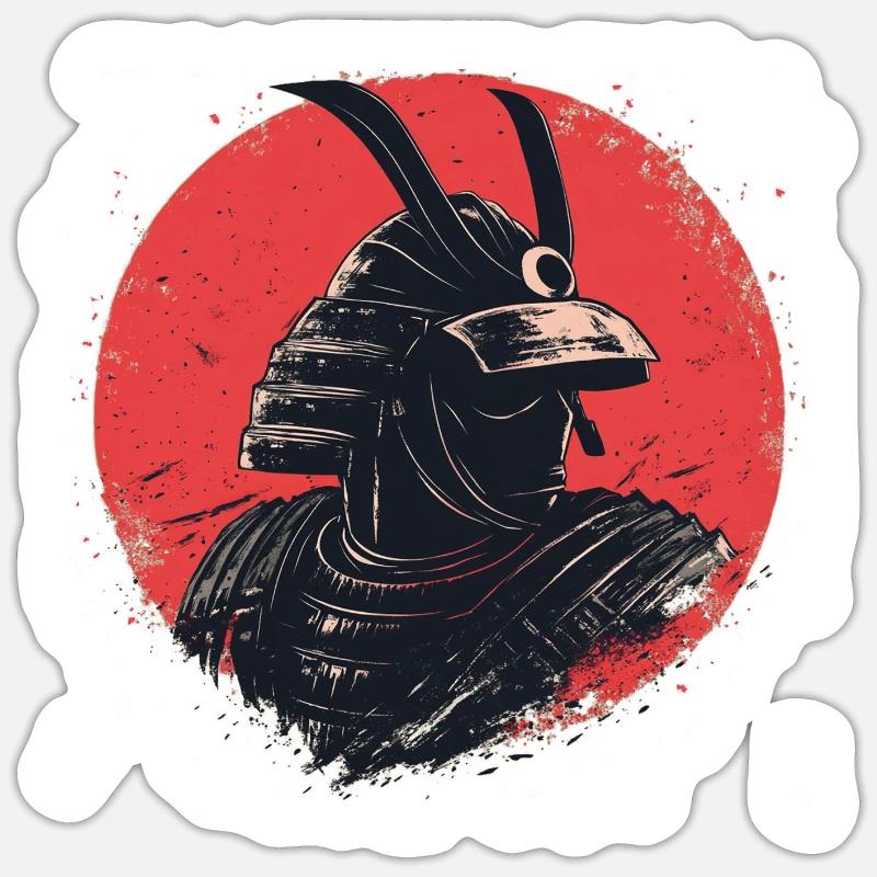 samuraihelmet1 Sticker size S (10 x 10 cm)