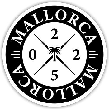Mallorca 2025 - Sticker size S (10 x 10 cm) - white matte - Front