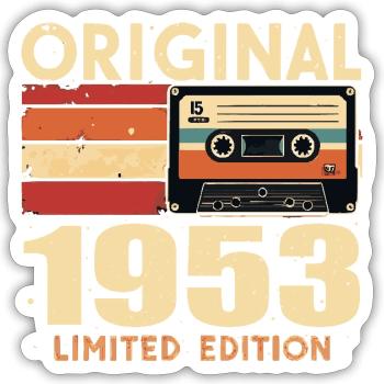 Geburtstag 1953 - Legendär Seit 1953 Geschenk 1953 - Sticker Größe S (10 x 10 cm) - Mattweiß - Vorne