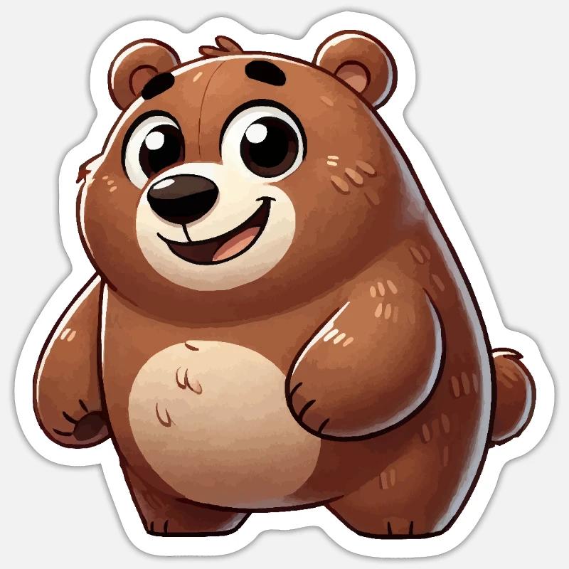 Bear Comic - Sticker size S (10 x 10 cm) - white matte