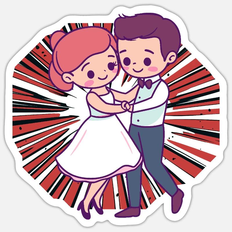 Danser Danseur Bal Danser Sticker taille S (10 x 10 cm)