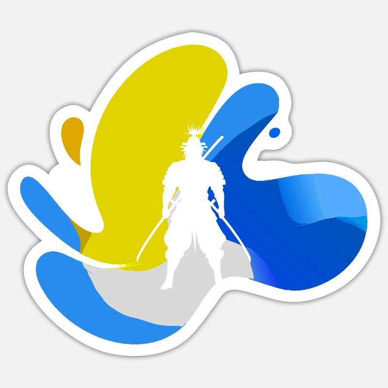 Épée de karaté samouraï Sticker taille S (10 x 10 cm)