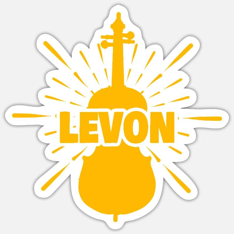 Cadeau pour Levon - Sticker taille S (10 x 10 cm) - blanc mat